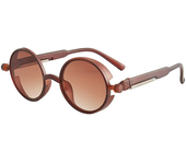Gafas de sol góticas clásicas Steampunk, gafas de sol de marca de lujo de diseñador de alta calidad para hombres y mujeres, gafas de sol redondas Retro con montura de Pc