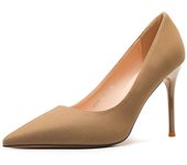 2024 new style women's shoes/sandals/high heels/stilettos/pointed toes/spring/summer/autumn/winter/banquet/wedding/work/leather/6.5 Black