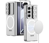 Magsafe For Samsung Galaxy Z Fold 5 Case Wireless charging Push Lens Protection Film Cover