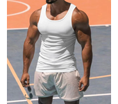 American tank top, men's stretch sports fitness training, tight hurdle sleeveless top, underneath