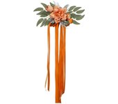 Silk Flower Chair Back Flower Nordic Style Eucalyptus Leaves Wedding Pew Flowers Floral Decoration Multicolor Artificial Flowers