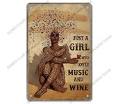 Retro Poster Tin Signs CD Radio Guitar Singer Vintage Metal Plate Wall Decor Music Party Bar Club Living Room