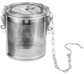 304 Stainless Steel Stew Seasoning Strainer Fine Mesh Rust-proof Tea Ball Infuser with Chain Hook Corrosion-resistant