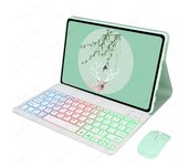 Spanish Keyboard for Xiaomi Redmi Pad SE 11 Inch 2023 Rainbow Backlit Keyboard Tablet Case