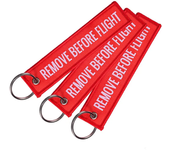 1/2/3Pcs Remove Before Flight Woven Key Chain Special Luggage Label Red Chain Keychains for Aviation Gifts