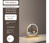 Espejo de Maquillaje LED Geométrico Semi-Circular Luz de Tres Colores Intelligente