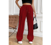 Pantalones de chándal informales de moda para mujer y americana con cordón, rayas verticales, pantalones deportivos de pierna recta para mujer
