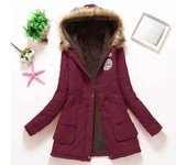 Chaqueta de algodón acolchada para mujer, abrigo informal ajustado con capucha, Parkas acolchadas, abrigo cálido, otoño e invierno, novedad de 2025