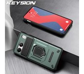 KEYSION Shockproof Armor Case for OnePlus Nord 4 Slide Camera Protection Ring Stand Phone Back Cover for OnePlus 1+ Nord 4 5G