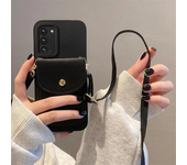 S 21 22 23 Crossbody Card Slot Bag Holder Case For Samsung Galaxy S21 S23 S20 Fe S22 Plus Ultra Cord Silicone Cover S23fe S21fe