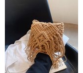 Handmade Cotton Woven Knitted Tassel Crossbody Bag Vintage Shoulder Messenger Bag Female Fashion Beach Summer Handbags for Women
