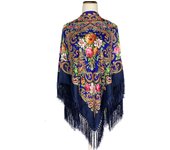 Russian Scarf Women’s Luxury Shawls Retro Ethnic Headband Hijabs Printed Floral Headwraps Big Size Square Babushka Handkerchief