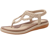 Sandalias Planas Antideslizantes Para Mujer, Zapatos Bohemios De Talla Grande 42, D082, Verano, 2024