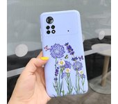 For Xiaomi Poco X4 Pro 5G Case Fashion Feather Painted Silicone Cover For Xiaomi Poco M4 Pro 4G Funda Soft Coque PocoX4 Pro Bags