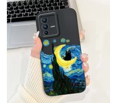 Lovely Painted Phone Case For Vivo V23 5G V23e V23 Pro Silicone Anti-knock Soft Cover Funda Vivo V2130 V2132 Panda Cat Animals