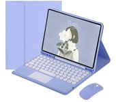 Touchpad Keyboard for Samsung Galaxy Tab S9 FE SM-X510 X516B 10.9 inch Stand Case with Pencil Slot Holder Spanish Keyboard