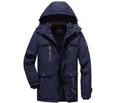 Winter Man Leisure Thickening Coat Outdoors Multiple Pockets Fashion Fleece Jackets New Windproof Keep Warm Removable Hat Parkas