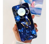 For Honor X9b Case ALI-NX1 Cover Shockproof Silicone Luxury TPU Soft Clear Flower Phone Cover For HonorX9b 5G X 9B Leopard Cases