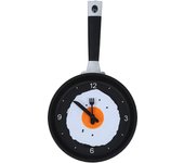 Frying Pan Clock with Fried Egg - Novelty Hanging Kitchen Cafe Wall Clock Kitchen - Green