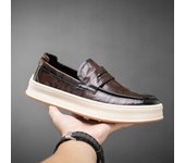 Zapatos de cuero de cuero de los hombres de la tendencia de la plataforma zapatos casuales de moda ligera zapatos de los hombres