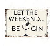 GIN Metal Vintage Tin Sign Retro Alcohol Plaque Wall Art Posters for Kitchen Bar Pub Man Cave Club Home Decor