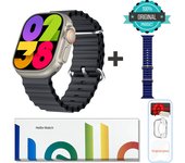 2024 Newest Hello Watch 3 Plus Smartwatch AMOLED 450mAH 49mm 1:1 Ultra Sport Smart Watch Local Music NFC Compass Bluetooth Call