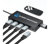 Navceker HDMI 2.1 Switcher 8K 60Hz 4K120Hz HDMI-compatible Switch 5 in 1 Out with Remote Control Converter For Xbox PS5 Monitors