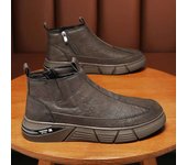 Boots trend 2024 new autumn high top casual mid leg men's boots