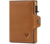 HUMERPAUL Smart Pop Up Wallet for Men RFID Genuine Leather Card Case Slim Women Zip Coin Purse with Notes Compartment