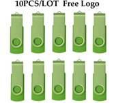 10pcs/lot Metal USB 2.0 Flash Drive 64GB 32GB 16GB 8GB 4GB Pen drive usb flash Pendrive U Disk Memoria Cel Usb Stick for Gifts