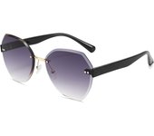 Gafas de sol cortadas sin marco, gafas de sol de moda para mujeres, personalidad irregular y gafas de sol ultravioleta
