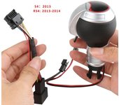 Para Audi A6 C7 A3 8v A7 Q2 Q3 S3 S5 S6 S7 RS3 RS4 RS6 SQ5 perilla de palanca de cambios Metal Led palanca de fibra de carbono cabeza de palanca manija de caja de cambios