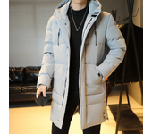 Thick cotton pad warm parka 8XL winter men's long parka warm jacket lining hooded trench coat parka