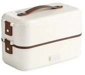 Portable Electric Heating Heated Lunch Box Office Rice Cooker Food Warmer for Outdoor/Travel Self Cooking
