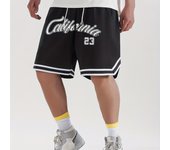 Pantalones cortos de verano para hombres, pantalones cortos deportivos de baloncesto con cordón "California 23" a rayas