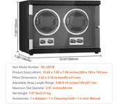 SucceBuy Watch Winder for, Super Quiet Japanese Mabuchi Motors, High-Density Board Shell with Black PU Finish