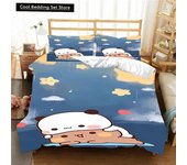 Kawaii Bubu and Dudu 3D Printing Anime Bedding Set Duvet Cover Comforter Bed Single Twin Full King Queen Size Bedding Set Kids