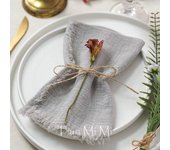 Gauze Cotton Rustic Napkins Elegant and Soft Retro Burr Cloth Linen for Wedding Party Dining Everyday Use Table Decoration