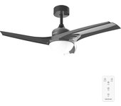 Ventilador de Techo con Mando a Distancia, Temporizador y Luz LED  460. 49 W, 106 cm de Diámetro, 3 Aspas, 3 Velocidades, Función Invierno, Diseño en blanco