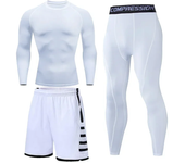 Men's Running Tracksuit Training Fitness Sportswear Set Compression Leggings Sport Clothes Gym Tight Sweatpants Rash Guard Lycra