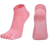 Hot Sale Women Anti-slip Yoga Socks Fingers Fitness Pilates  Socks Gym Five Toe Sport Socks Cotton Colourful Elastic Winter