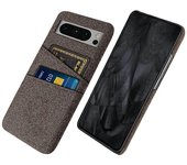 For Google Pixel 8 Pro Case Anti-Drop Cloth+PC Phone Shell with Dual Card Holder