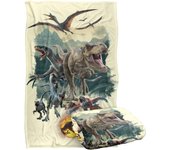 Jurassic World: Dominion Blanket, Dino Predator Group Silky Touch Super Soft Throw Blanket