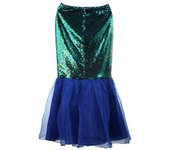 Women Lady Girls Mermaid Tail Full Skirt Party Fancy Dress Cosplay Costume