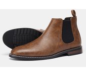 Botas Chelsea para hombre Zapatos para hombre británicos Color brillante Moda Retro Botas Botines