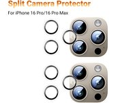 UGREEN 1 Pack / 2 Pack Ultra Clear Semi-Coverage Camera Lens Protector, Corning Glass Material, Transparent, for iPhone 16 Pro and 16 Pro Max