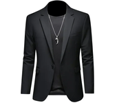 Fashion Men's Business Casual Blazer Black White Red Green Solid Color Slim Fit Jacket Wedding Groom Party Suit Coat M-6XL