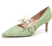 2024 new style women's shoes/sandals/high heels/stilettos/pointed toes/spring/summer/autumn/winter/banquet/wedding/work/leather/6.5 Champagne