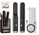 Alisador de barba inalámbrico para hombres y mujeres, cepillo alisador de pelo portátil, Mini cepillos de pelo eléctricos para el hogar, peine caliente de viaje