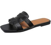 Verano nuevo diseñador de moda zapatillas señoras látex suave sandalias planas transpirable playa flip flops